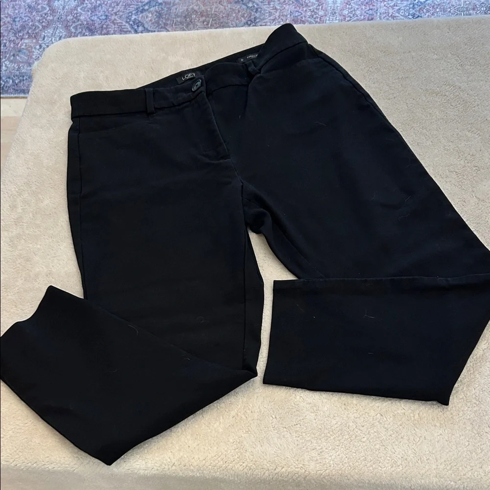 LOFT Black Ankle Pants - Picture 1 of 4